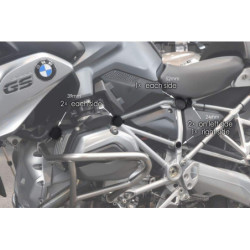 Zaślepki ramy Pyramid Matowa czerń BMW R 1250 GS Adventure 2019-2024