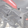 Zaślepki ramy Pyramid Matowa czerń Ducati Multistrada 1200 Enduro 2015-2020