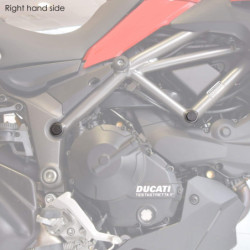 Zaślepki ramy Pyramid Matowa czerń Ducati Multistrada 1200 Enduro 2015-2020