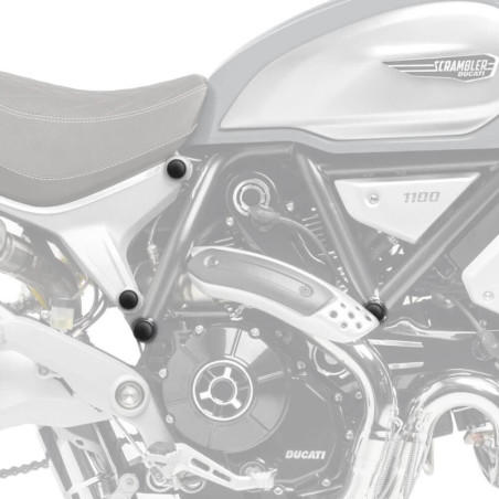 Zaślepki ramy Pyramid Matowa czerń Ducati Scrambler 1100 2018-Aktualne