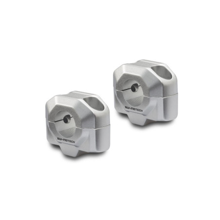Podwyższenie kierownicy SW-MOTECH 20mm do Suzuki SV650 ABS [16-] - srebrne