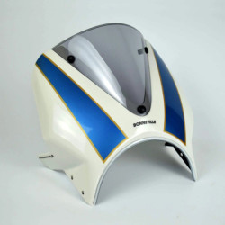Owiewka Pyramid Fusion White & Aegean Blue Triumph Bonneville T120 2016-Aktualne