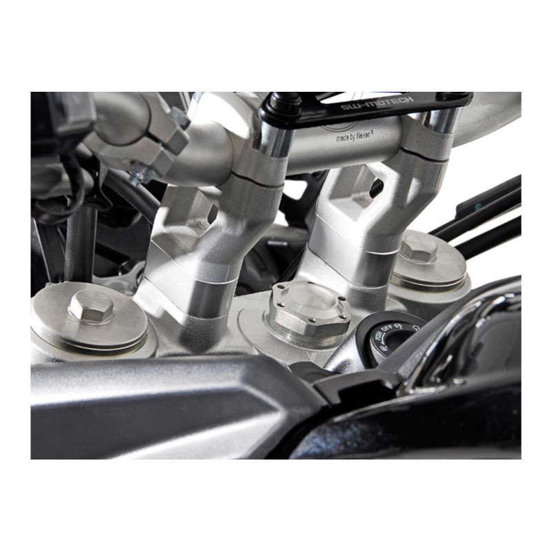 Podwyższenie kierownicy SW-MOTECH 20mm do Triumph Tiger 800 XC/XR [10-] - srebrne