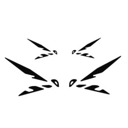 Naklejki Pyramid Matte Black Honda CB750 Hornet Logo Zestaw 4 sztuk