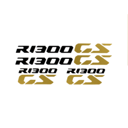 Naklejki Pyramid BMW R 1300 GS Logo czarno-złote, zestaw 4 sztuk
