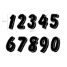 Zestaw naklejek Pyramid Racing Numbers 0-9 3D czarny