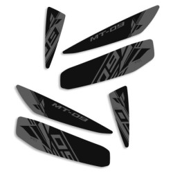 Naklejki Pyramid (zestaw 6 sztuk) czarno-szare Yamaha MT-09 SP 2021-2023