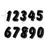 Zestaw naklejek Pyramid Racing Numbers 0-9 3D czarny