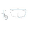OXFORD 12/2025 WINDSHIELD DEFLEKTOR REGULOWANY NA SZYBĘ PRZYCIEMNIANY (DYMIONY) (SMOKED) 260 x 125MM