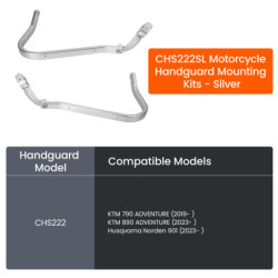 LOBOO Osłony dłoni (mocowania, srebrne) KTM 790 ADVENTURE (2019-) KTM 890 ADVENTURE (2023-) Husqvarna Norden 901 (2023-) (11.3.3