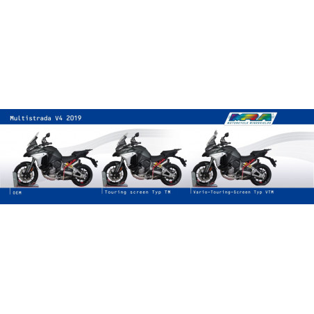 Szyba motocyklowa MRA DUCATI MULTISTRADA V4 / PIKES PEAK 2021-2024, forma TM, bezbarwna