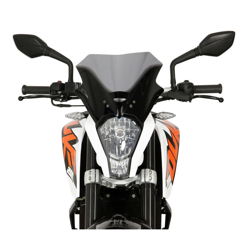 Szyba motocyklowa MRA KTM DUKE 390 -2016, forma R, bezbarwna