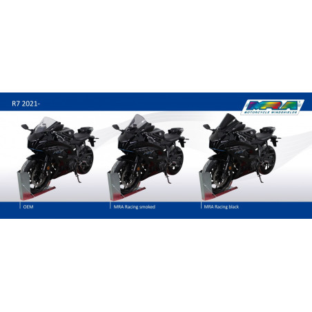 Szyba motocyklowa MRA YAMAHA YZF R7 2021-, forma R, przyciemniana