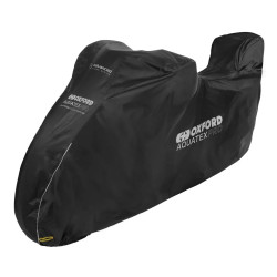 OXFORD 12/2025 AQUATEX PRO POKROWIEC WODOODPORNY NA MOTOCYKL Z MIEJSCEM NA KUFER CENTRALNY KOLOR CZARNY ROZMIAR S