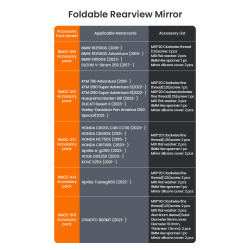 LOBOO Składane lusterka wsteczne czarne (para) (10.1.11001.011.11)