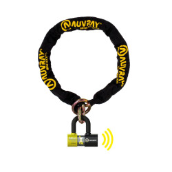 AUVRAY zestaw łańcuch z ogniwem lasso z kłódką XTREM MINI z alarmem - długość 120cm, średnica 13,5mm (klasa S.R.A. oraz ART)