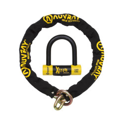 AUVRAY zestaw łańcuch z ogniwem lasso z kłódką XTREM MEDIUM - długość 120cm, średnica 13,5mm (klasa S.R.A.)