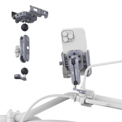 Uchwyt na telefon z amortyzacją powietrzną montowany na lusterko Outplorer P100-B