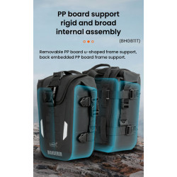 LOBOO WANDERER Wodoodporne (IPX6) torby boczne 6L (para) montowane na gmole, czarne