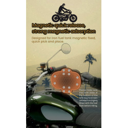 LOBOO Vintage Tank Bag magnetyczny 3,5L, retro design, czarny