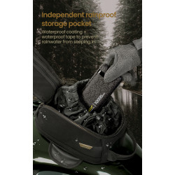 LOBOO Vintage Tank Bag magnetyczny 3,5L, retro design, czarny