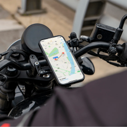 QUICK LAUNCH uchwyt na telefon z amortyzacją i ramieniem do mostka motocyklowego Outplorer QM03