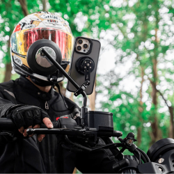 QUICK LAUNCH uchwyt na telefon z amortyzacją i ramieniem na lusterko motocyklowe Outplorer QM04