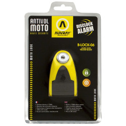 AUVRAY blokada na tarczę z alarmem B-LOCK 06 - żółto-czarna, średnica bolca 6mm