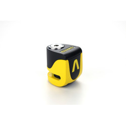AUVRAY skuterowa blokada na tarczę z alarmem B-LOCK 06 MINI - żółto-czarna, średnica bolca 5,5mm