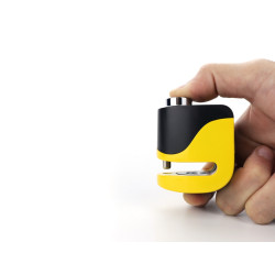 AUVRAY skuterowa blokada na tarczę z alarmem B-LOCK 06 MINI - żółto-czarna, średnica bolca 5,5mm