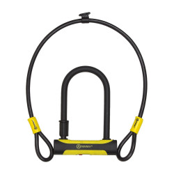 AUVRAY zapięcie U-LOCK U-ROC z linką 100cm - 180 x 245mm, średnica bolca 14mm, średnica linki 12mm