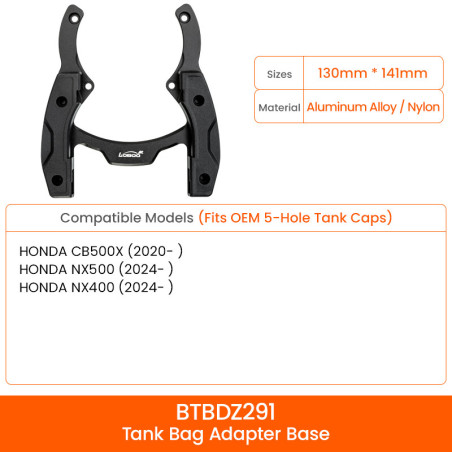 LOBOO Uchwyt Tank Bag Easy HONDA CB400X, NX400, CB400F (pasuje do OEM 5 otworów) (10.4.04004.179.01)