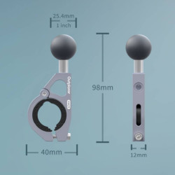 Uchwyt na kierownicę (22/25/28/32 mm) z kulą 1 cal Outplorer HM25