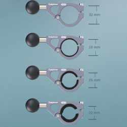 Uchwyt na kierownicę (22/25/28/32 mm) z kulą 1 cal Outplorer HM25