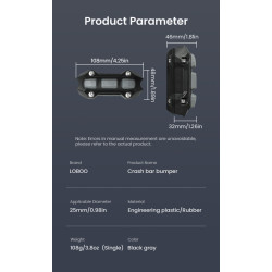 LOBOO Zderzak/Ślizg do Crash Bar o średnicy 25mm/1'' (10.3.20000.010.11)