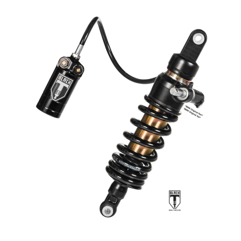 Amortyzator BLACK-T stage3 do BMW R18 od 2020 r. ze zbiornikiem wyrównawczym umożliwiającym zastosowanie oryginalnego amortyzat