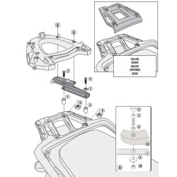 Stelaż pod kufer centralny do Triumph Tiger Sport 1050 [13] - Givi SR6404 (zgodny z Kappa KR6404)