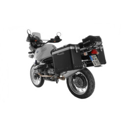System kufrów ZEGA Pro Aluminium "And-Black" 38/45 l ze stelażem ze stali nierdzewnej do BMW R1150GS/R1150GS Adventure/R1100GS/