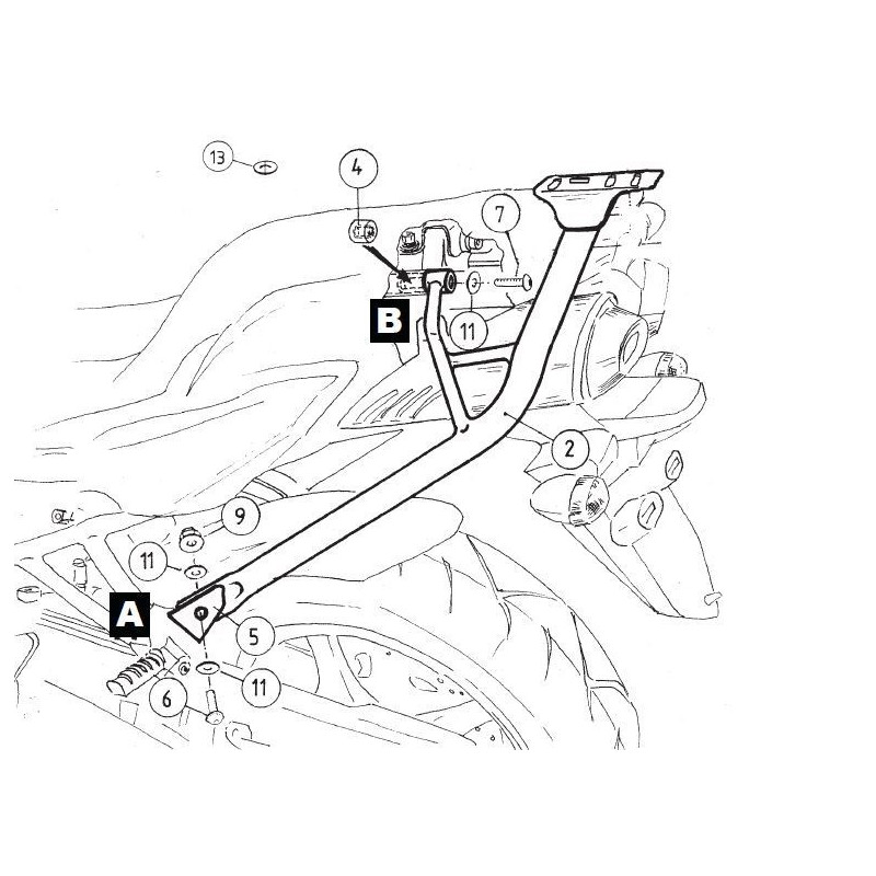 Stelaż Hepco&Becker Alurack do Yamaha FZ 6 Fazer S2 [2007-2010]