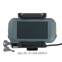 Uchwyt na kierownicę urządzenia Garmin Montana 600/ BMW Navigator Adventure - zamykany-  - anodowane aluminium w kolorze srebrn