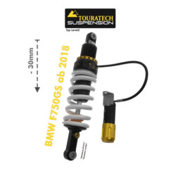 Amortyzator obniżający Touratech Suspension -30 mm do BMW F750GS od 2018 roku typu Level2