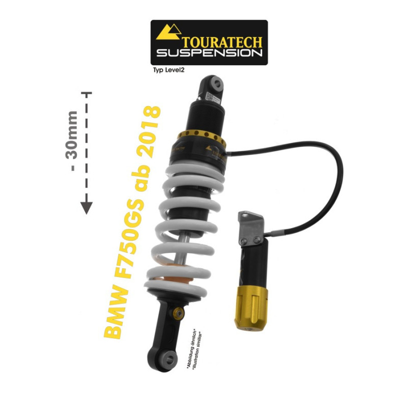 Amortyzator obniżający Touratech Suspension -30 mm do BMW F750GS od 2018 roku typu Level2