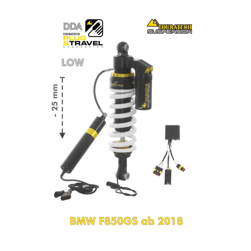 Obniżenie zawieszenia Touratech - amortyzator 25 mm do BMW F850GS od 2018 r. DDA / Plug & Travel