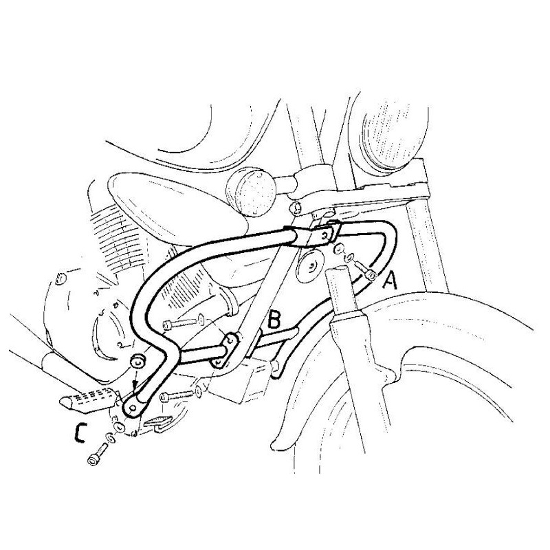 Gmole Hepco&Becker do Suzuki VL125 Intruder [1999-2007], VL250 LC Intruder [2000-2001]