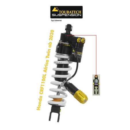 Amortyzator Touratech Suspension do Hondy CRF1100L Africa-Twin z 2020 roku typu Extreme