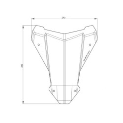 Szyba przednia przezroczysta rozm. Dotyczy Hondy CRF 1100L Africa Twin