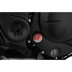 Korek wlewu oleju ze specjalnym narzędziem, anodowany na czerwono do Kawasaki Versys 650 (od 2012 r.)/ Versys 1000