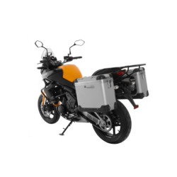 ZEGA Pro aluminiowy system kufrów bocznych "And-S" 31/31 litrów ze stalowym bagażnikiem w kolorze czarnym do Kawasaki Versys 65