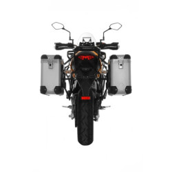 ZEGA Pro aluminiowy system kufrów bocznych "And-S" 31/31 litrów ze stalowym bagażnikiem w kolorze czarnym do Kawasaki Versys 65