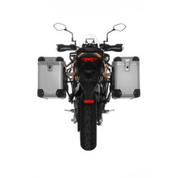ZEGA Pro aluminiowy system kufrów bocznych "And-S" 38/38 litrów ze stalowym bagażnikiem w kolorze czarnym do Kawasaki Versys 65